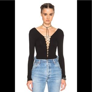 T by Alexander Wang black bodysuit from Revolve